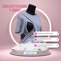 Gambar Baby-Al Baju Menyusui Bahan Adem - Kaos Menyusui Bukaan Samping - Nursing Wear Breastfeeding - Navy, M dari Audrel Babyshop undefined 5 Tokopedia