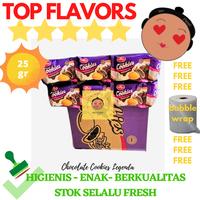 Gambar (ISI 10) CHOCOLATE COOKIES LEGENDA COOKIES RENCENG KUE KERING ISI COKELAT - Cokelat dari keripikmbokemplok undefined 1 Tokopedia