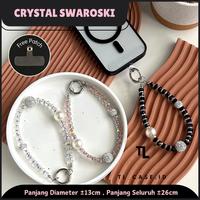 Gambar BPC - Tali Strap Phone Charm CRYSTAL SWAROSKI - Gantungan Hp Beads Manik Korea Aesthetic - CS-003 | BLACK dari TLCASE.ID undefined 4 Tokopedia