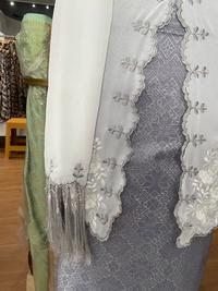 Gambar Bahan Kain sifon Setelan malaysia baju kurung Bordir Manual mix songket dari Pusat Bordir Tasikmalaya undefined 4 Tokopedia
