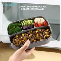 Gambar Murah Banget 【Grosir】Ecentio 4 Sekat Grid Anti Tumpah 1200Ml Kotak Makan Set Anak Dan 500Ml Botol Lunch Box Set 4 Grid Kotak Bekal Makan Botol Minum Free Sendok Tempat Makanan Anak Kecil Bpa Free Biru/Grey Portabel Wadah Makanan - grey dari Gerai Rana Abaza undefined 4 Tokopedia