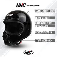 Gambar HELM KHC CAKIL FULL FACE HITAM DOFF PET GOGLE - KHC HITAM, S dari KHC HELMET undefined 3 Tokopedia