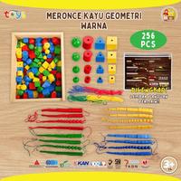 Gambar Meronce Kayu Jilid 2 Mainan Edukasi Chateda Toys - 256 pcs, Warna dari Chateda Toys undefined 1 Tokopedia