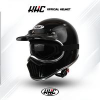 Gambar HELM KHC CAKIL LIST CHROME FULL FACE PET GOGLE - KHC HITAM LC, L dari KHC HELMET undefined 4 Tokopedia