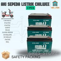 Gambar aki sepeda listrik original chilwee 12v 12ah uwinfly uwin fly seli c dari TOKO SURABAYAAKI undefined 3 Tokopedia