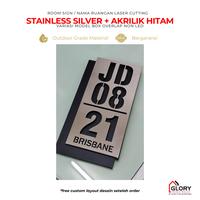 Gambar Nomor Rumah Timbul Stainless & Galvanil - Custom dari Glory Home Decor undefined 1 Tokopedia