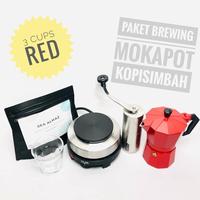 Gambar Paket BREWING MOKAPOT Alat Seduh Pembuat Kopi Espresso Manual Brew MocaPot Espreso Coffee Maker - 3 Cups Silver dari KOLEKSI COOK undefined 2 Tokopedia