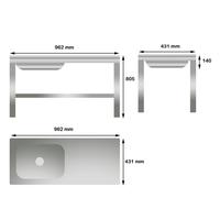 Gambar Westafel Stainless Steel Kaki MrDapur MW 97 Termurah dari koko bima undefined 3 Tokopedia