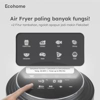 Gambar ECOHOME Air Fryer & Dehydrator 8 in 1 Function EAF-777 4.5L Capacity with Panoramic Glass 360° View - Pearl White - Putih dari LimaStar Elektronik undefined 5 Tokopedia