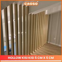 Gambar (Paket 1 Box) Hollow kisi kisi wpc kotak pembatasan dinding 50x50/50x100 - ky coklat tua, 1 box (10x5) dari CAOSO.ID undefined 5 Tokopedia
