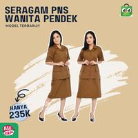 Gambar Baju Kerja Seragam PDH PNS Wanita Pendek Set Pemda Guru ASN Atasan Wanita - Set Celana Muda, L dari Gudang Outfit Store1 undefined 1 Tokopedia