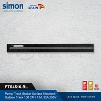 Gambar SIMON Power Track Socket Surface Mounted Outbow 100 CM / 1.0M - Black dari Toko Newton Electric undefined 1 Tokopedia