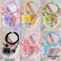 Gambar Ready Stok Pita 3D - Set Paket Cover Pelindung Kepala & Kabel Charger Spiral / Cable Set Protector - Compatible For Iphone Android - Green CPSP-003 dari Lapak Olivia Martin undefined 2 Tokopedia