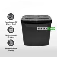 Gambar [BARU] Alat Mesin Penghancur Pengggiling Dokumen Kertas Warna Hitam Hasil Crosscut dari Better Land undefined 1 Tokopedia