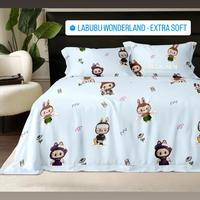 Gambar Sprei SECRET LABUBU Tencel Lyocell Cellulose Fiber Extra Soft Series REGALINEN Bedding 90x200 100x200 120x200 140x200 150x200 160x200 180x200 200x200 Seprai Bedcover Duvet Quiltcover set Selimut Super Single Twin Queen King Extra King Custom size 180x210 - Single 90x200, Bed Sheet Set dari REGALINEN ID undefined 2 Tokopedia