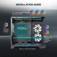 Gambar CASING TECWARE VX TRINITY M MATX TG Case WITH 6 FAN ARGB Omni Link Fans dari Kekom undefined 5 Tokopedia