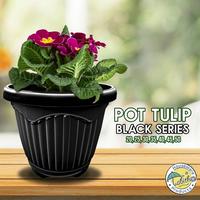 Gambar Pot Bunga Plastik 20 25 30 35 40 45 50  CM Pot Hitam Putih Tebal KUAT ALOT - 20 HITAM , 3 PCS dari KENZO HOUSEWARE undefined 4 Tokopedia