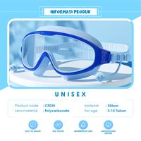 Gambar Dairona Eyewear Kacamata Renang Anak & Remaja Swimming Goggles Anti Embun HD Colorfull TR90+Silicone Ear Plug Terintegrasi Anak Pria Wanita CF030 - Sky Blue dari Dairona Eyewear undefined 5 Tokopedia