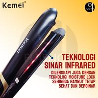 Gambar Kemei KM 2219 catokan rambut infrared 2in1 Lurus dan Curly catok dari fuishop undefined 5 Tokopedia