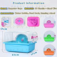 Gambar BESTSELLER 1 SET KANDANG HAMSTER MURAH LENGKAP RUMAH HAMSTER CAGE SUGAR GLIDER - B-Biru dari Chika trendy undefined 5 Tokopedia