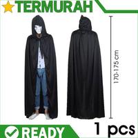 Gambar Kostum Jubah hitam Halloween cosplay cape vampire dracula hoodie black penutup kepala haloween dari BITCOIN 99 undefined 1 Tokopedia