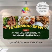 Gambar Cetak Spanduk Banner Promosi Warung Makan Penyetan Lesehan - 80x40 dari Bunglon Onlineshop undefined 1 Tokopedia
