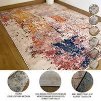 Gambar Karpet Lantai Aesthetic Ruang Tamu Kamar Tidur Motif Abstrak Anti Slip Super Soft Mat Premium - Bosskarpet 61, 100 x 150 CM dari BOSS KARPET undefined 1 Tokopedia