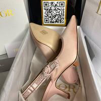 Gambar Preloved slingback pumps in nude satin and cotton heels Authentic dari Prelovedemiliakristin undefined 3 Tokopedia