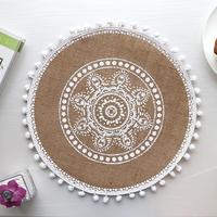 Gambar Alas Piring Meja Anyaman Nordic Meja Makan Tatakan Piring Rumbai Placemat - Model 11 dari Home Decor Zega undefined 1 Tokopedia