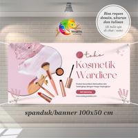 Gambar Cetak Spanduk Banner Merah Muda Bunga Aesthetic Toko Kosmetik - 80x40 dari Bunglon Onlineshop undefined 1 Tokopedia