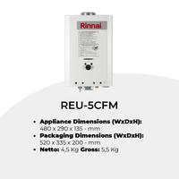 Gambar PROMO LIVE Rinnai Water Heater Gas 5 Liter REU-5CFM Pemanas Air Gas Rinnai dari LANGGENG Home Center undefined 4 Tokopedia