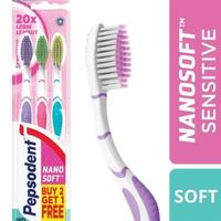 Gambar Pepsodent Sikat Gigi Double Care Nanosoft Sensitive Multipack isi 3 dari ABY JAYA MEDAN undefined 1 Tokopedia