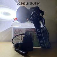 Gambar Senter Kepala LED Luby 20 Watt L-2863LN / L-2863KN Headlamp Cahaya Putih Dan Kuning Charger Original - PUTIH dari Pro Maker undefined 4 Tokopedia