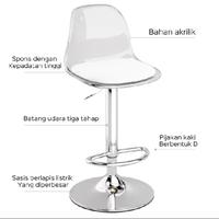 Gambar KUCA Kursi Bar Kursi Hidrolik Cafe Makan Kursi Minimalis Kursi Salon Kitchenset Multifungsi - Coklat Muda dari Little Fan Shop undefined 3 Tokopedia