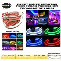 Gambar Paket Lampu LED Neon Flexible AC 220V1m 2m 3m 4m 5m  ( sudah free soket + tutup ) Lengkap tinggal siap pakai Neon Box Outdoor ip65 - Waterporff - ICEBLUE, 1M+SOKET dari PRIMA004 undefined 1 Tokopedia
