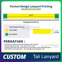 Gambar Cetak Custom Tali Lanyard Tisu Printing Full Color 90 x 2 cm - ID Card - 1,5cm, Tanpa Stopper dari Barcode Store Solutions undefined 5 Tokopedia