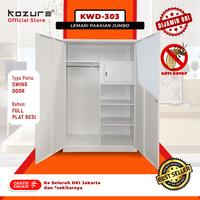 Gambar Lemari Pakaian Jumbo Swing Door (Pintu Ayun) Motif Tanaman - Lemari Baju Warna Putih dari Kozure Indonesia undefined 3 Tokopedia