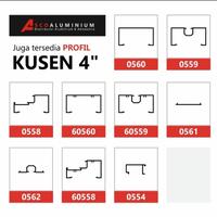 Gambar Aluminium open back polos 4 inch profile 0560 Inkalum - Silver dari AscoAluminium undefined 1 Tokopedia