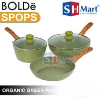 Gambar BOLDE PAN ORGANIC GREEN COATING WOK PAN + GLASS LID ANTI LENGKET ORI - 26CM dari SHMART ELECTRONIC undefined 1 Tokopedia