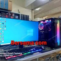 Gambar Pc Gaming Valorant /Editing I7 Ram 16 Gb Ssd 240Gb Vga Gt 1030 Monitor 24 Inc Key Mouse Gaming Full Sett - BG Putih, Model casing dari ENCHANTA5 undefined 1 Tokopedia