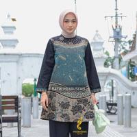 Gambar Tunik Batik Wanita Motif DANIA Model Resleting Belakang Batik Solo Prabuseno Katun Printing Handmade Full Furing Trikot Seragam Kerja Kantoran Modern Terbaru Kekinian Bahan Tebal Halus Adem - S dari BATIK PRABUSENO ID undefined 3 Tokopedia