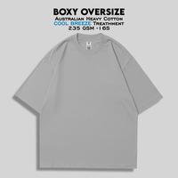 Gambar SimplySupply Kaos Polos Oversize Tshirt Boxy Fit Heavyweight 16s - Soft Grey - BOXY, S dari Simply Supply undefined 1 Tokopedia