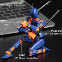 Gambar Best Seller 【Penjual Lokal】Upgraded Dummy 13 Movable Figure 3D Lucky 13 Multi-sendi Bergerak Boneka Malaikat Robot Dekompresi Merakit Mainan Pendidikan Anak-anak Viral - Abu-abu Hitam dari TRIVIUM TOKO undefined 1 Tokopedia
