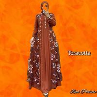 Gambar Baju Gamis Wanita Pesta Nurma Jumbo LD 110 120 Maxi Dress Muslim Maroon - Hitam, L dari ELBENZZA undefined 4 Tokopedia