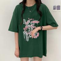 Gambar Kulor. kaos 20s Korean style Pink Graffiti kaos oversize wanita baju bigsize lengan pendek retro Vintage 100% cotton/210 - Putih, M dari Kulor.id undefined 5 Tokopedia