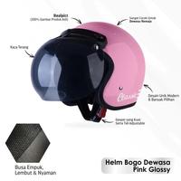 Gambar Helm Bogo Retro Classic Dewasa Pria Wanita SNI Helm Murah Helm Cewek Cowok Cembung Kaca - Abu Glossy, Helm Saja dari Anugerah Sejahtera Helmet undefined 4 Tokopedia