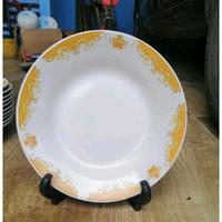 Gambar TERBARU isi 6 pcs piring makan cekung keramik 23cm motip mahkota piring makan perasmanan MURAH dari Alhafizstoree undefined 3 Tokopedia