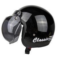 Gambar Helm Bogo Retro Doff Glossy Classic Pria Wanita Dewasa Warna Terkini SNI Cembung Kaca - Hitam Glossy, Cembung Smoke dari Anugerah Sejahtera Helmet undefined 1 Tokopedia