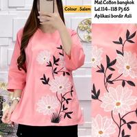 Gambar NEW BILQIS BLOUSE ATASAN WANITA KATUN BANGKOK STREET LD 110-116CM dari Batik MasTri Solo undefined 5 Tokopedia