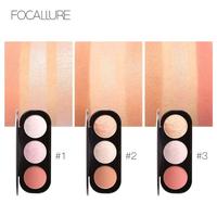 Gambar FOCALLURE Blusher & Highlighter dengan 3 Warna FA26 - FA26-01 dari Luven Beauty undefined 3 Tokopedia
